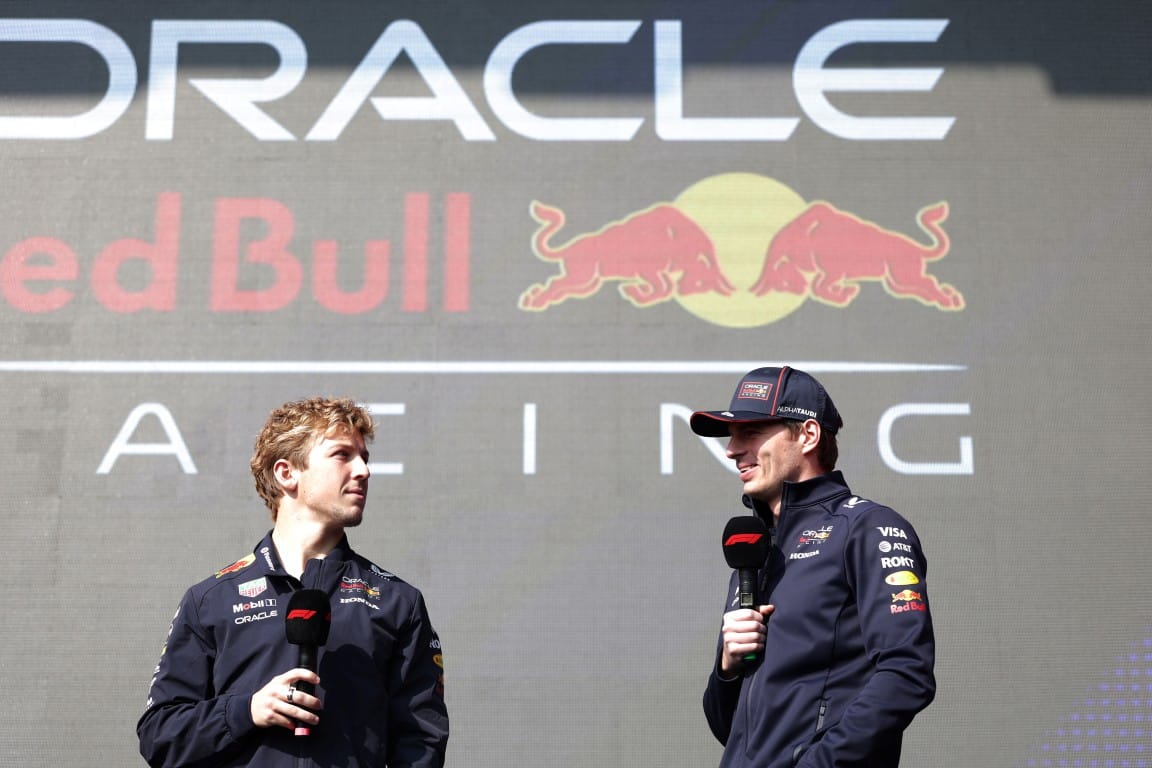 Liam Lawson and Max Verstappen, Red Bull, F1