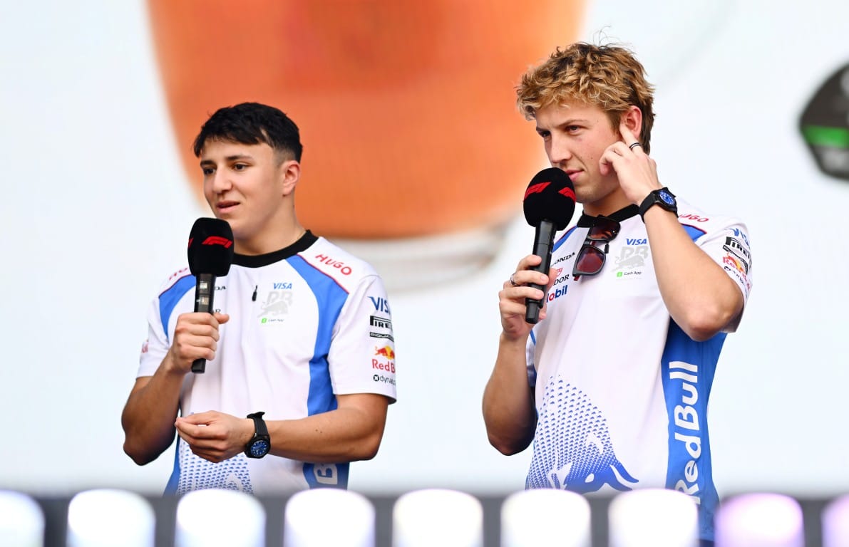 Isack Hadjar and Liam Lawson, Racing Bulls, F1