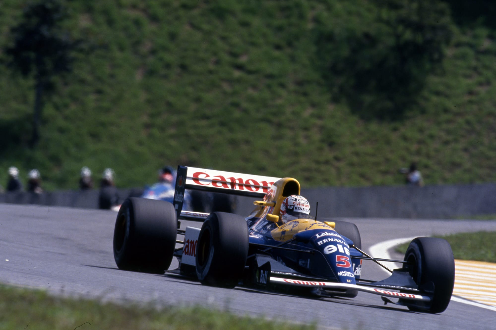Nigel Mansell in the 1992 Brazilian Grand Prix